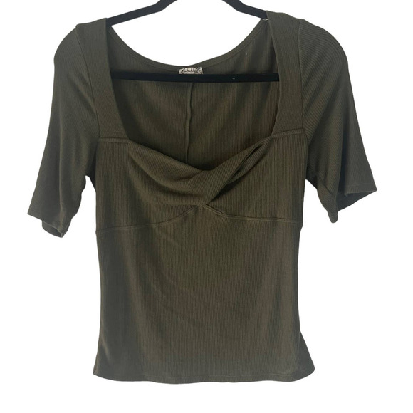 Intimately Free People Women's Size Medium‎ Green Soft Draped Top - Picture 1 of 8